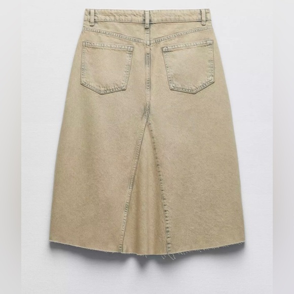 Zara overdyed denim midi skirt XXL - Picture 2 of 16